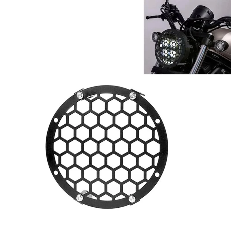 Motorcycle Headlight Covers Black Headlight Protector Grille Guard