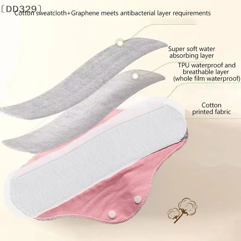 Thin Cotton Washable Reusable Feminine Pads