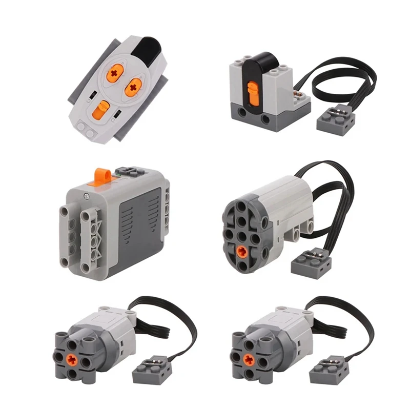 Power Function Set L Motor Servo Motor Battery Box IR Speed Remote Control Receiver MOC Building Blocks