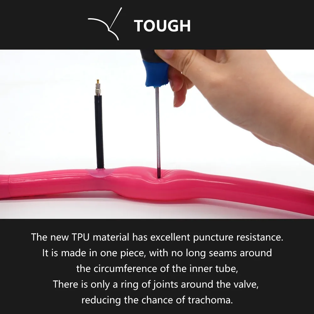 Description Picture 5 of itemRidenow Bike Inner Tube 24G 36G 39G 700 18C 25C 28C 32C 35C 38C Road Bike TPU Tube Ultralight French Valve 45mm 65mm 85mm Tube