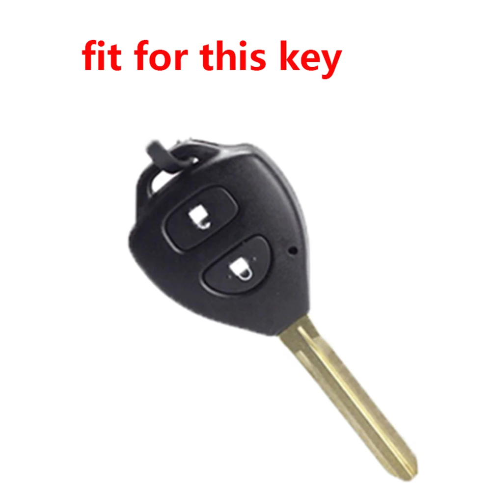 Car Key Case Silicone Car Key Cover Shell Chain for Toyota Rav4 Corolla etc.