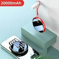 Mini Power Bank 20000mAh with Mirror Screen USB C Powerbank for iPhone 16 Samsung Xiaomi Huawei Portable Charger Spare Battery 1