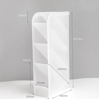 사선 삽입 타입 스탠드 펜 데스크탑 선반 정리함, 화장품 메이크업 브러쉬 보관함, 사무실 문구 정리함
