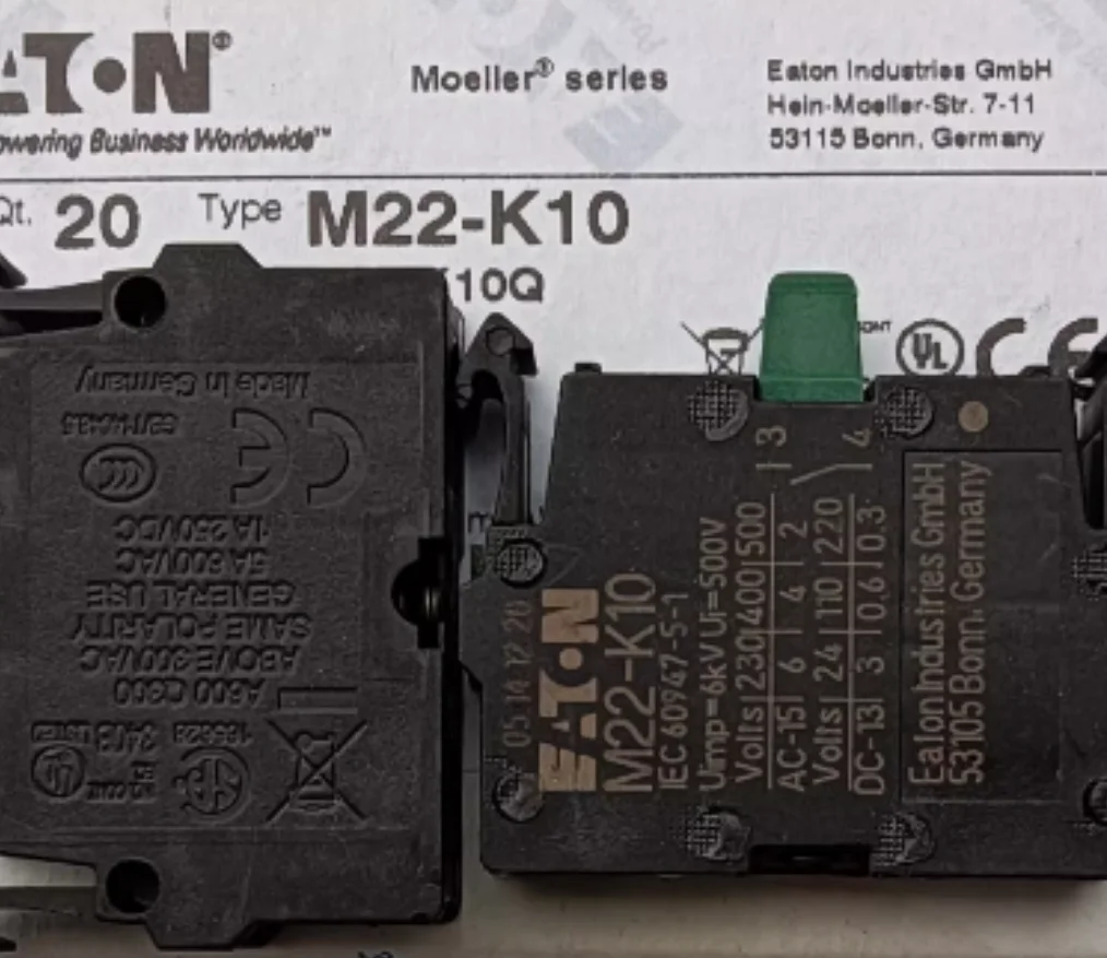 

10pcs M22-K10 M22-K01 M22-KC10 M22-KC01 CK10 contact module New original Eaton