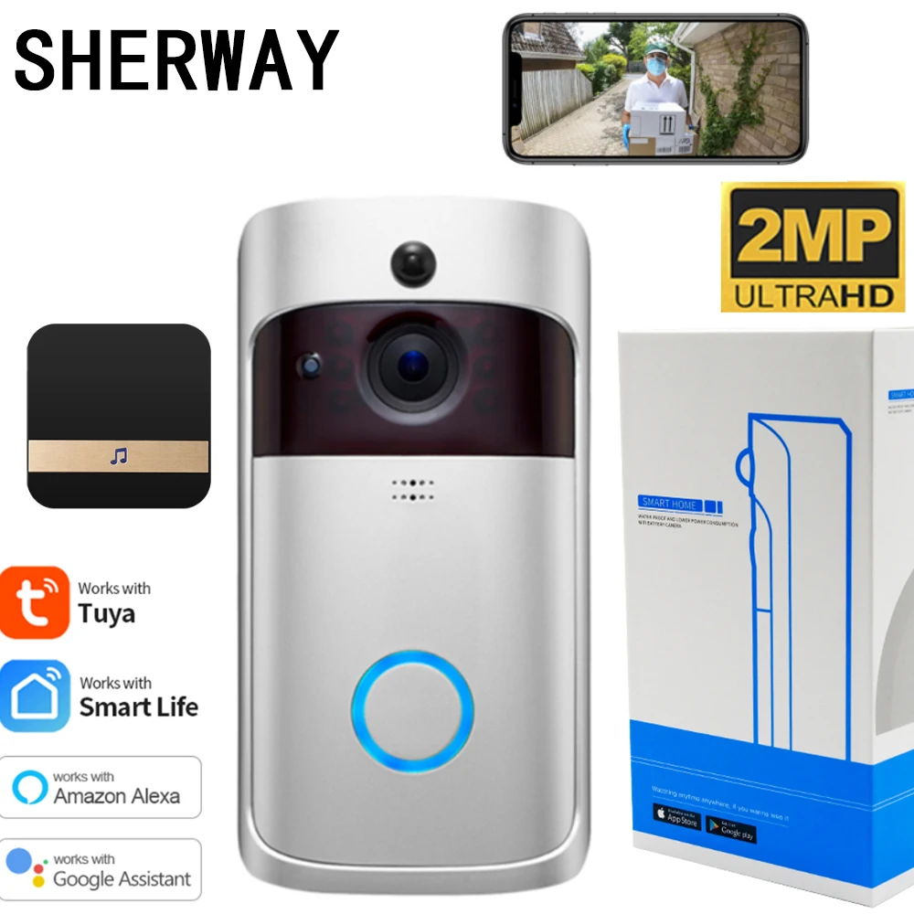 SHERWAY M6 Visual doorbell Wireless security alarm Smart doorbell Wifi