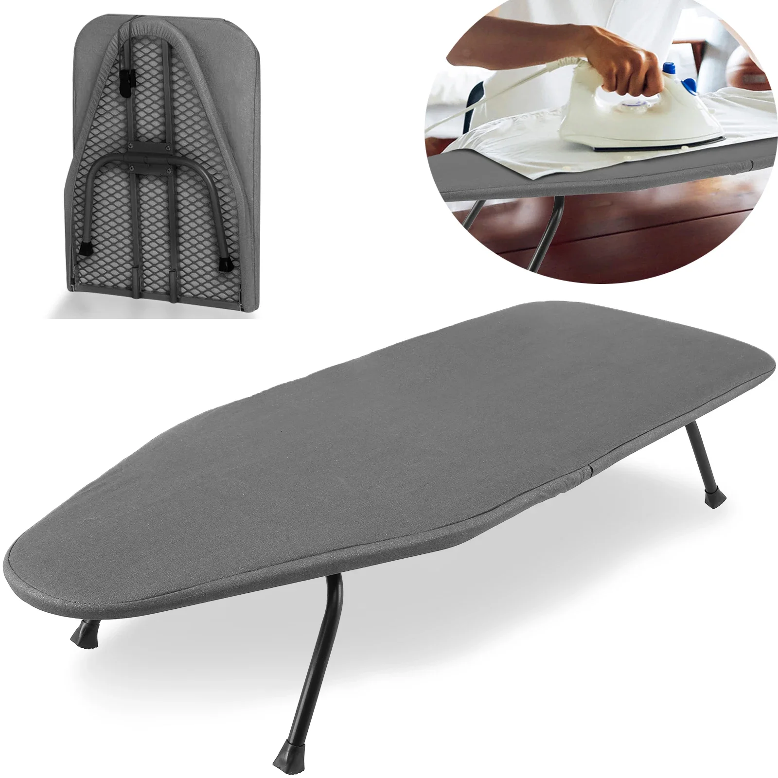 Tabletop Ironing Board Foldable Small Portable Pad with Heat Resistant Cover for Small Spaces for Ironing Clothes ironing board handheld ironing board