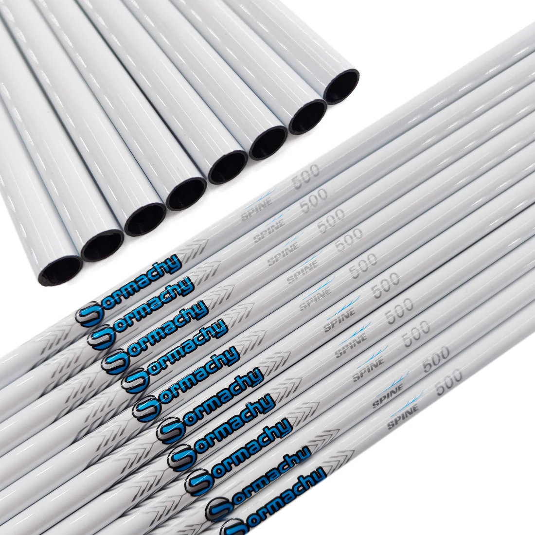 12 fûts carbone pur Pandarus Champion ID6.2mm spine 300-800 kit DIY pêche à l'arc avec tube