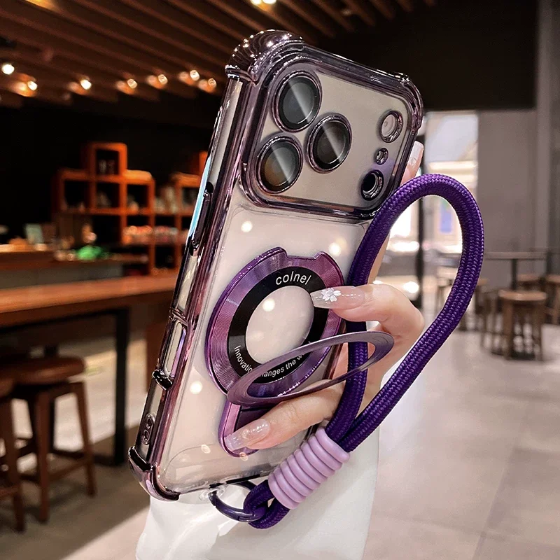 3D Hold Stand Hand Strap Soft Clear Back Cover