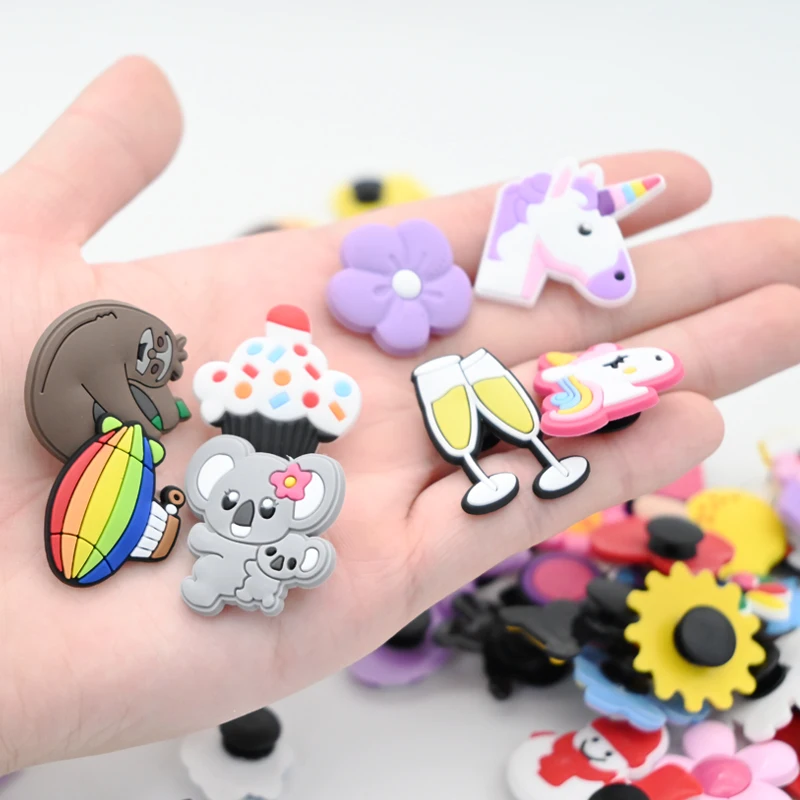 100 Pack Shoe Charms for Croc PVC Cute Cartoon Shoe Decoration Pins Anime Accessories Pack for Kids Teens Girls Boys Children shoe charms