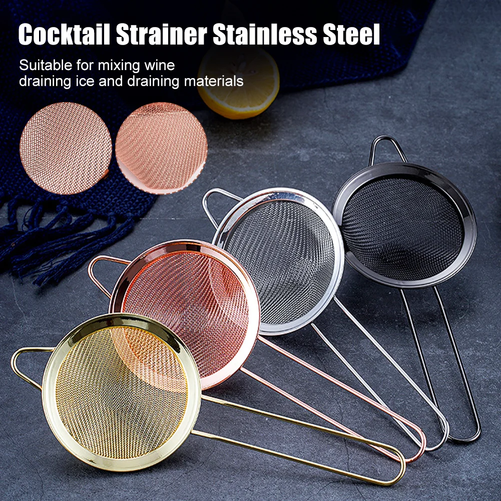 CocktailStrainerStainlessSteelTeaStrainersConicalFoodStrainersFineMeshStrainer