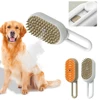 3 in 1 Pet Electric Steam Brush Cat and Dog Cleaning Spray Massage Grooming Comb Retractable Handle Pet Hair Removal Brush 1