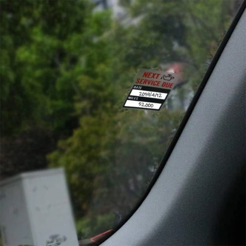 Oil Change Maintenance Service Reminder Stickers Universal Window Rectangle Adhesive Labels Stickers Durable Car Window Stickers Car Stickers Vinyl Stickers Car Door Stickers Car Steering Wheel Stickers Car Steering Wheel Logo Stickers Automobile Interior Stickers Car Emblem Stickers Car Repair Stickers Console Panel Sticker Carpet Fixing Stickers Car Accessories