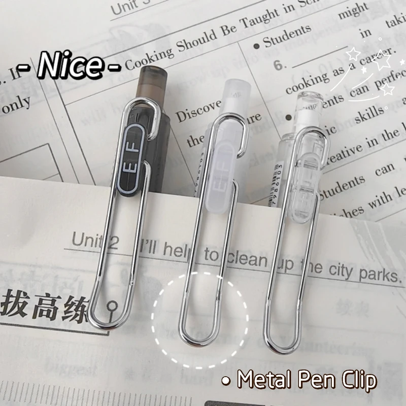 학생용 투명 만년필, EF 펜 포인트, 소프트 터치 펜, 간단한 쓰기 펜, 학교 사무용품, 3PCs/세트