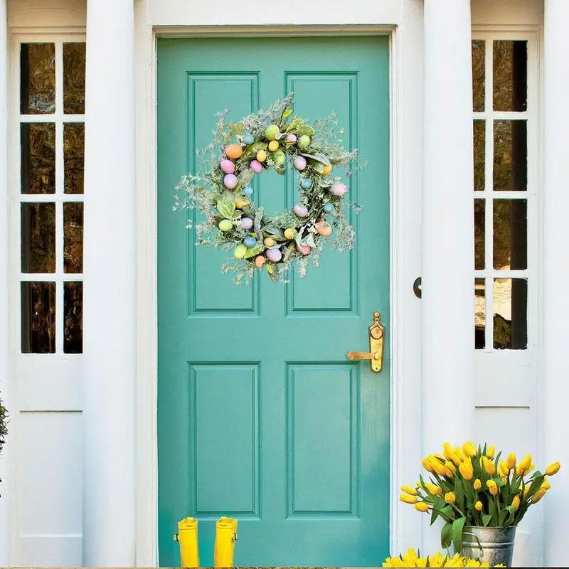 Outdoor Easter Door Decorations Garland Home Egg Decoration Decoration Props Easter Wreath