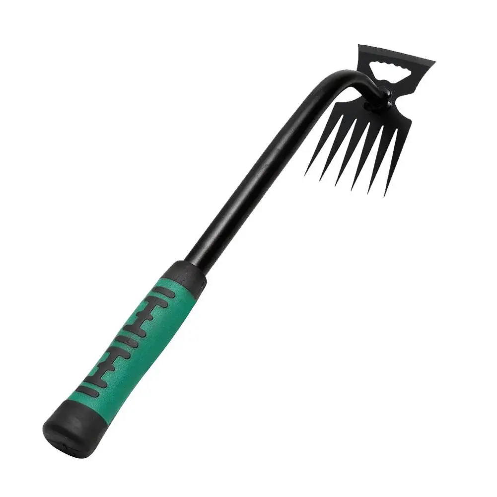 6 Teeth Soil Hand Weeding Removal Puller Grass Rooting Loose Manual Weed Remover Tool Garden Shovel Gardening Tool