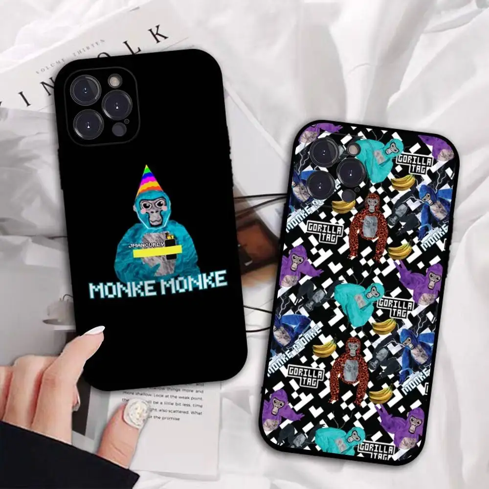 Gorilla Tag Jmancurly Monke Shockproof Black Soft Phone Cover