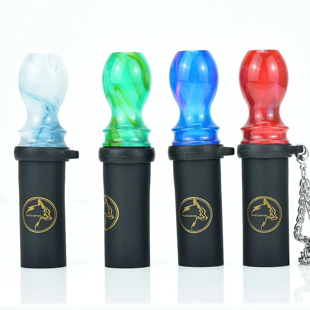 Resin Hookah Mouthpieces Hookah Sheesha Chicha Narguile Shisha Water Pipe Accessories Silicone Hang Rope Strap Mouth Tips