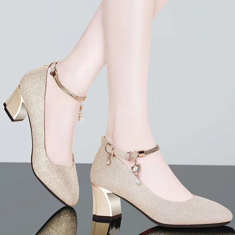 

Banquet High-heeled Shoes Office Shoes Stewarde Women Pumps High Heels Party Simple Pointed Shallow High Heels Women's Shoes