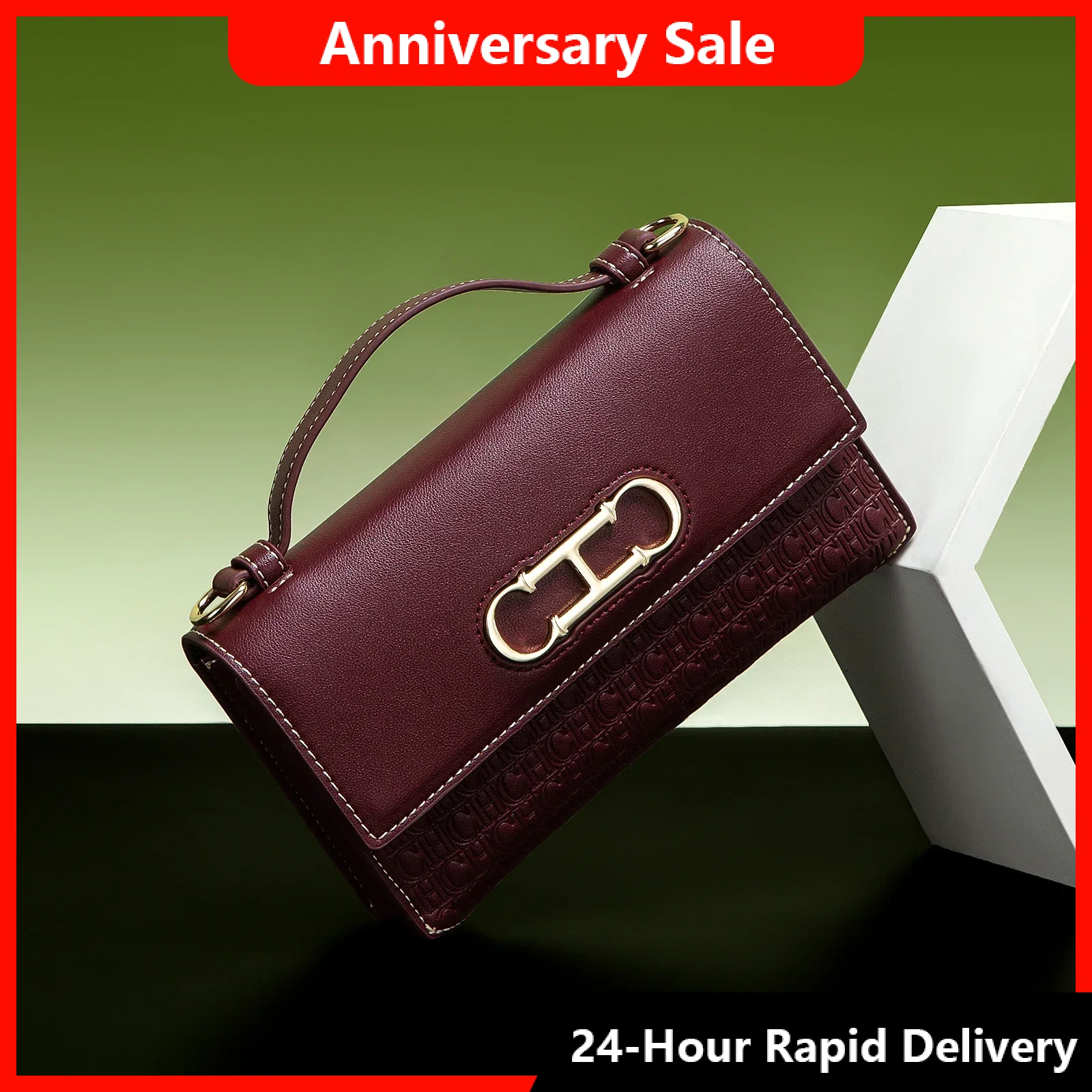 Women's Bag CH Crossbody Bag Brand Letter Print Leather Compact Elegant Handbag Tote Exquisite Fashion