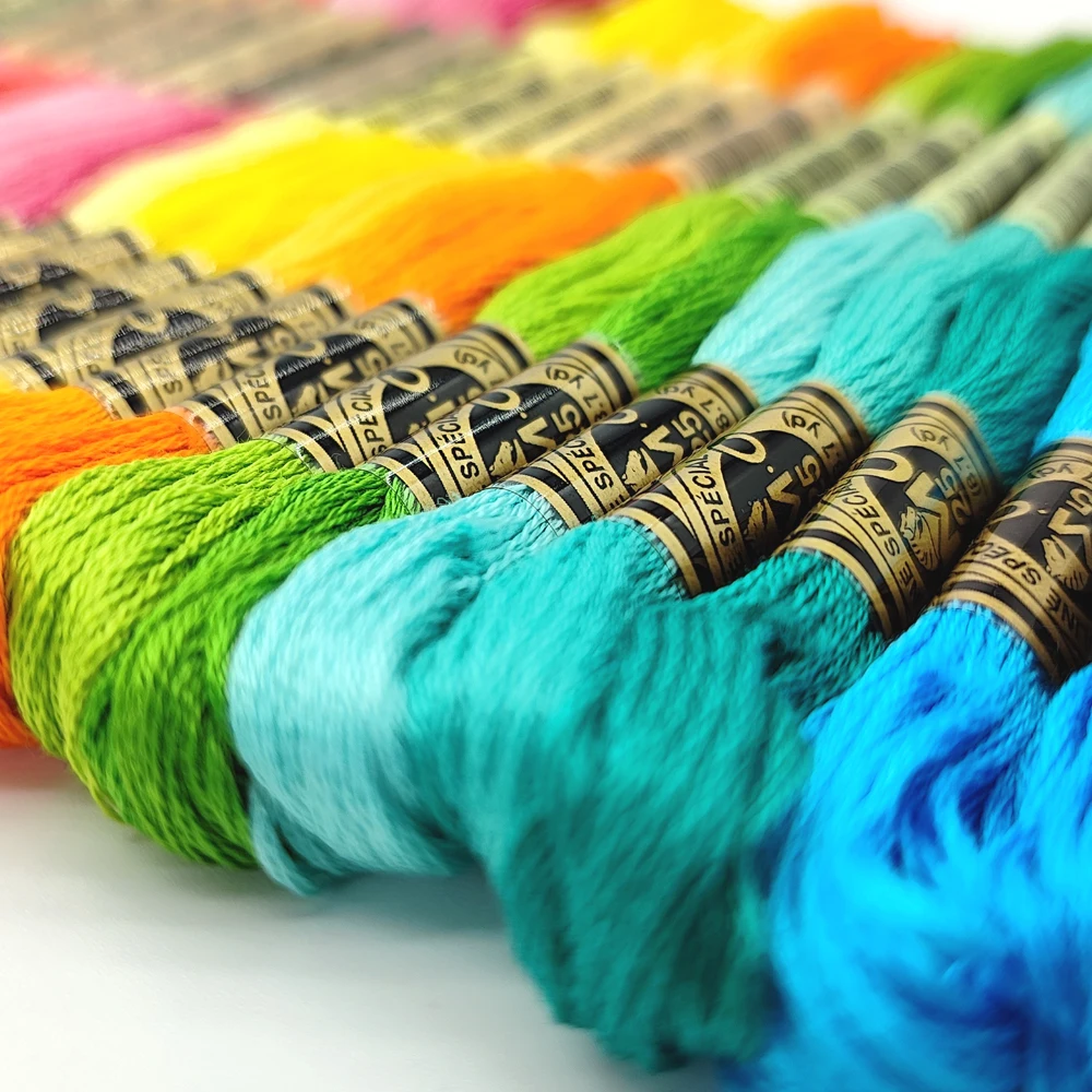 447 pcs Embroidery Floss Thread DMC cross stitch threads . Choose color or Radom color  Embroidery threads skeins
