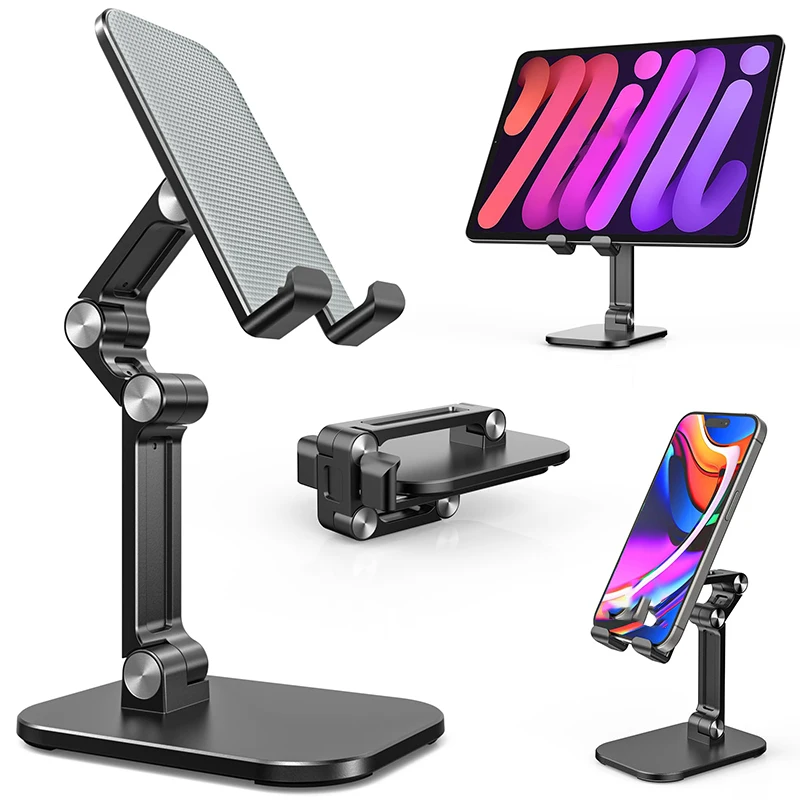 Foldable Adjustable Phone Holder Bracket For iPhone iPad Tablet
