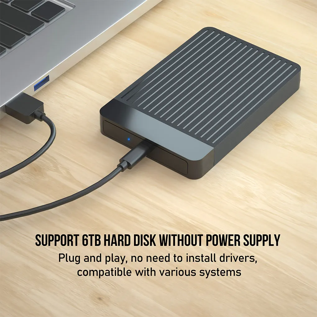 USB 3.0 하드 드라이브 케이스 외부 케이블, HDD 2.5 노트북 어댑터 C 타입