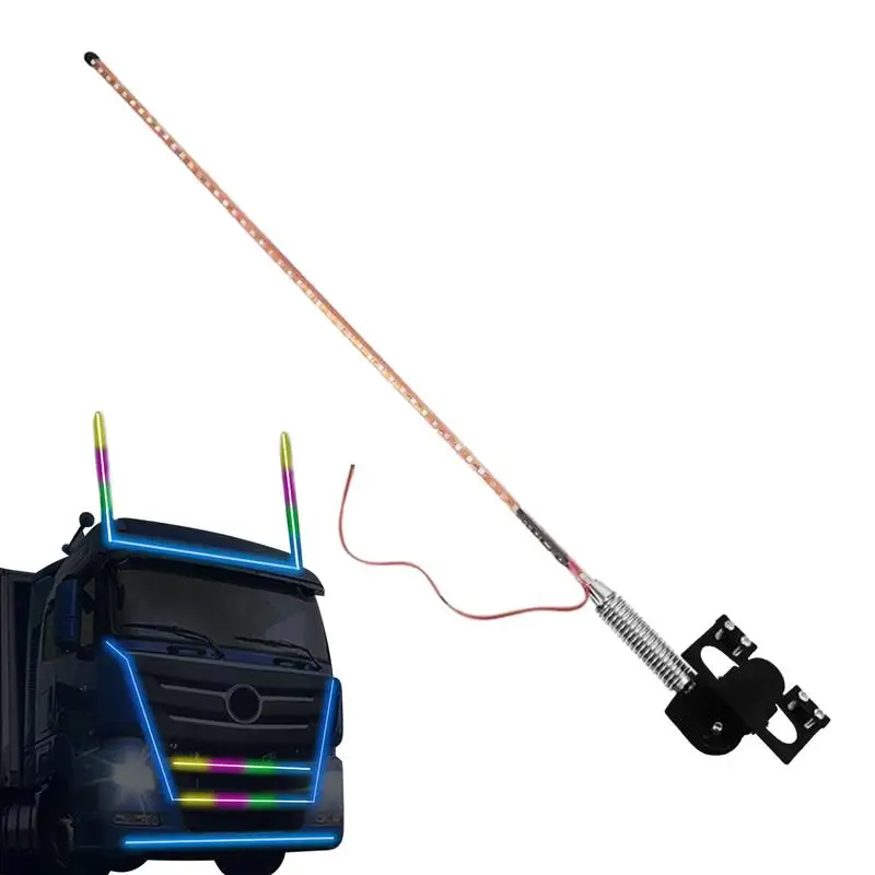 

Car Antenna Lights 55cm 12/24V Premium Car RGB LED Whip Lamp Remote Control Flashing Antenna Lights Truck Running Streamer