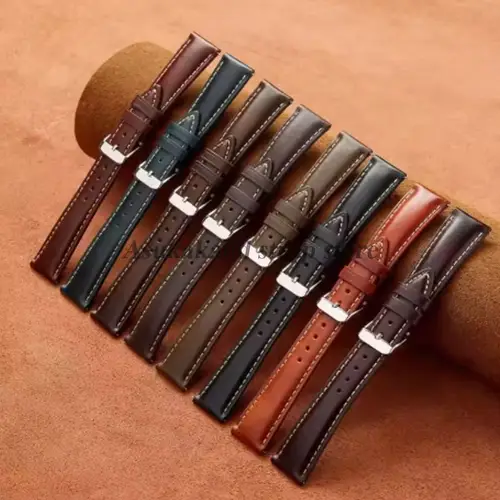 18mm 19mm 20mm 21mm 22mm Universal Vintage Oil Wax Leather Watch Straps Brown Head Layer Watch Band Men Accessories Pin Buckle - Image 3