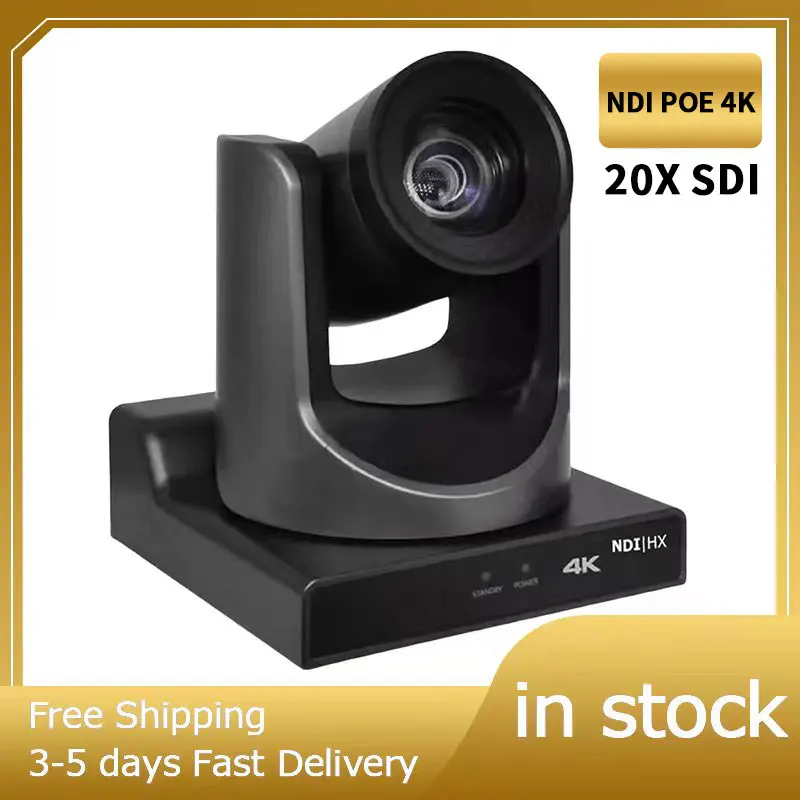 VN420 우수한 NDI 4K 20X 8mp POE PTZ 화상 회의 카메라 sdi + hdmi + lan + usb 라이브 스트리밍 방송 스튜디오, 교회 이벤트