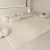 Wabi-sabi Style Carpets for Living Room White Bedroom Decor Plush Carpet Modern Thickened Minimalist Rug Fluffy Soft Bedside Mat 3