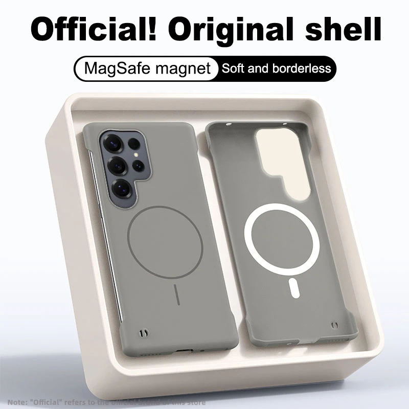 Ultra Slim Frameless Magnetic Shockproof Case with Wireless Charging Compatibility