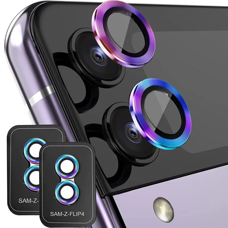 Metallring-Kameraobjektiv-Displayschutz für Samsung Galaxy Z Fold 4 Z Flip 4 ZFold ZFlip Fold4 Flip4 gehärtete Glasfolie_voghion.com