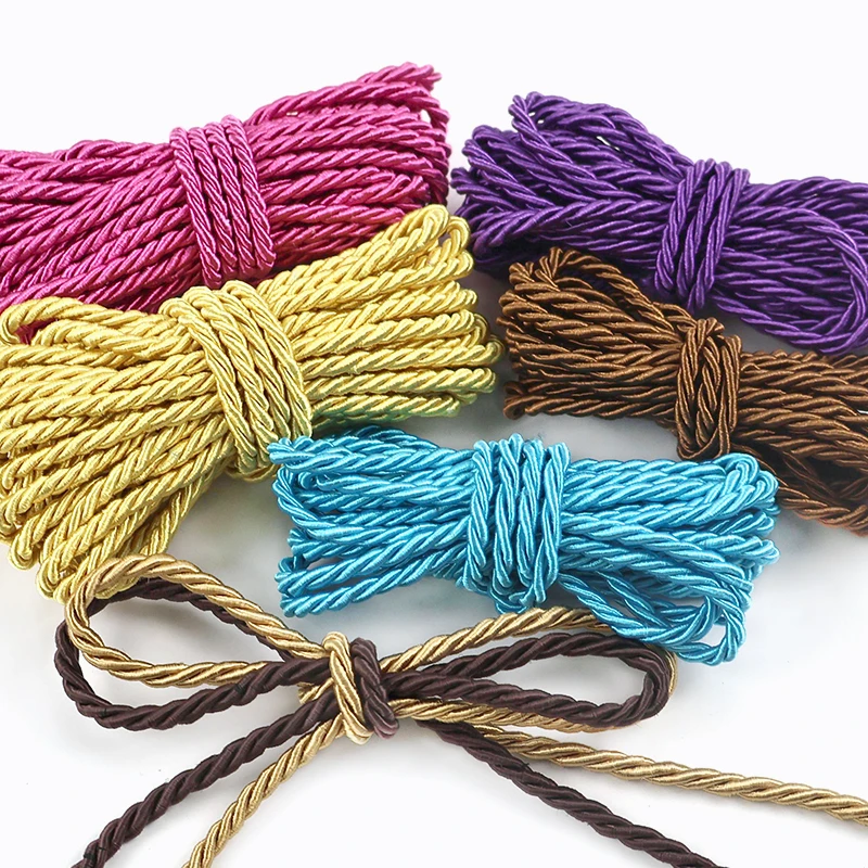 20/30미터 3mm 3가닥 꼬임 로프 가방 상자 꼬임끈 옷끈 홈 텍스타일 폴리에스터 끈 바느질 액세서리