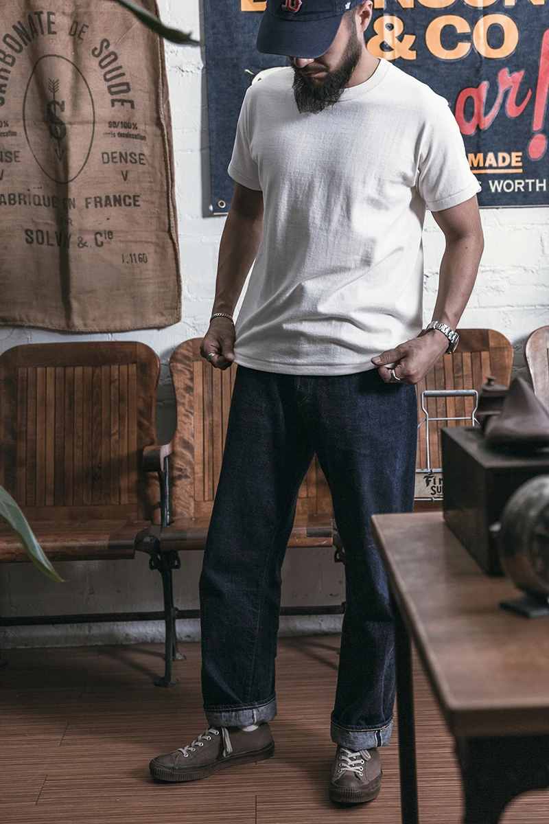 Bronson Heavyweight Seamless Tubular T-Shirt Summer Men's Plain Basic Tee Shirts 2