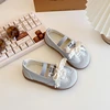 Girl Leather Shoes Children Casual Sneakers Breathable Slip-On Soft Flats Kids Bow Wedding Dress Shoes Princess Ballerinas Shoes 3