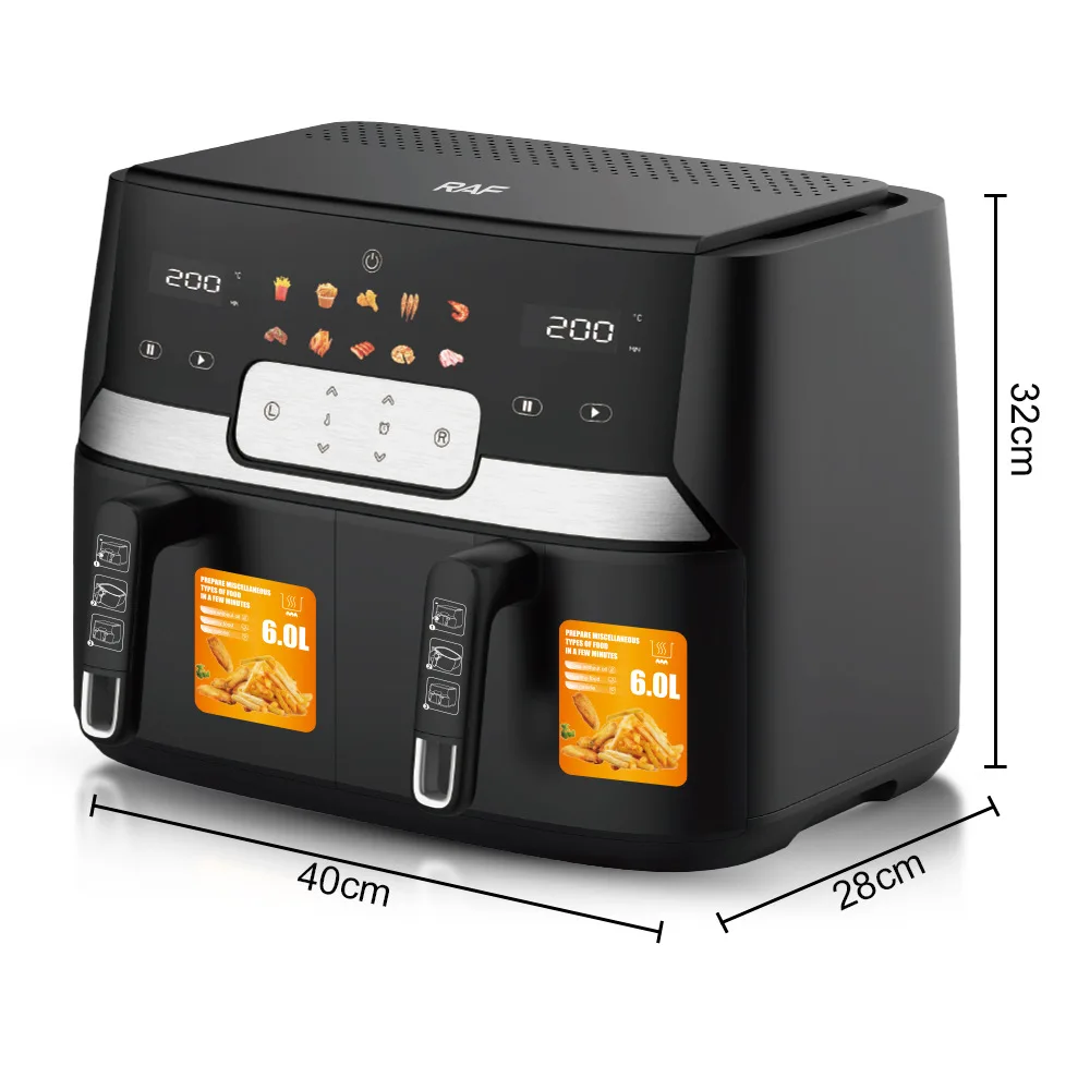 In Stock 12L Digital Double Drawer air Fryer 7l Innsky air Fryer Accessories square