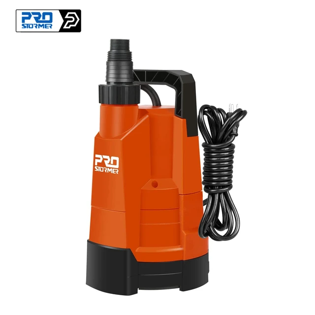 Submersible Utilitaire Pompe À Eau 1/4HP 1580GPH Portable Eau Propre  Domestique Pompe de Drainage pour Piscine PROSTORMER - AliExpress