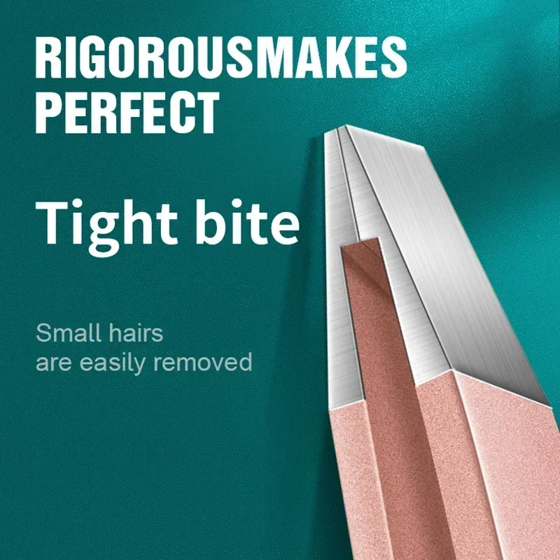 Facial Tweezers For Eyebrow Precision Stainless Steel Hair Hair Removal Splinter Blackhead Slant Tip Angle Tip Pointed Tip