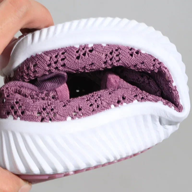 2023 New Summer Korean Mesh Comfortable Women Shoes Breathable Hollow Sports Walking Sneakers Casual Flat Ladies Solid Shoes