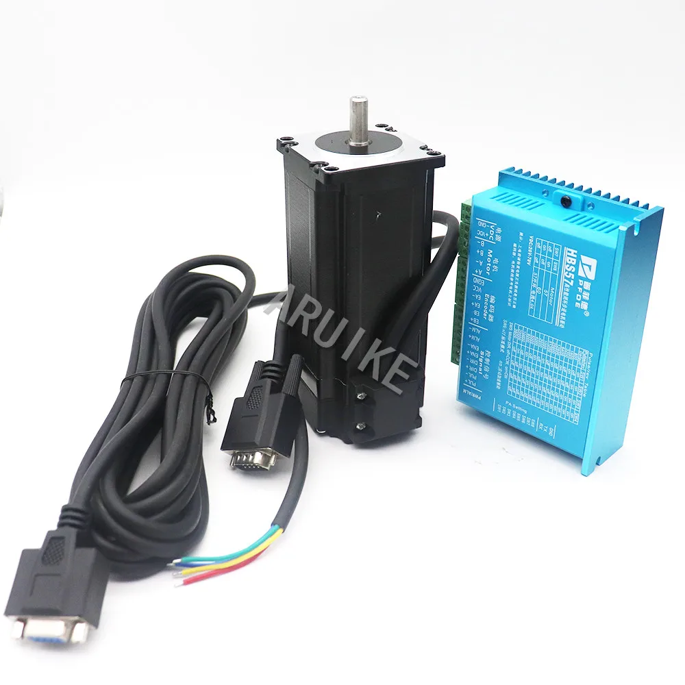 

4 Axis Closed Loop Motor Kit Nema 23 Stepper System+servo Drive HBS57H with 3M Cable Cnc Part