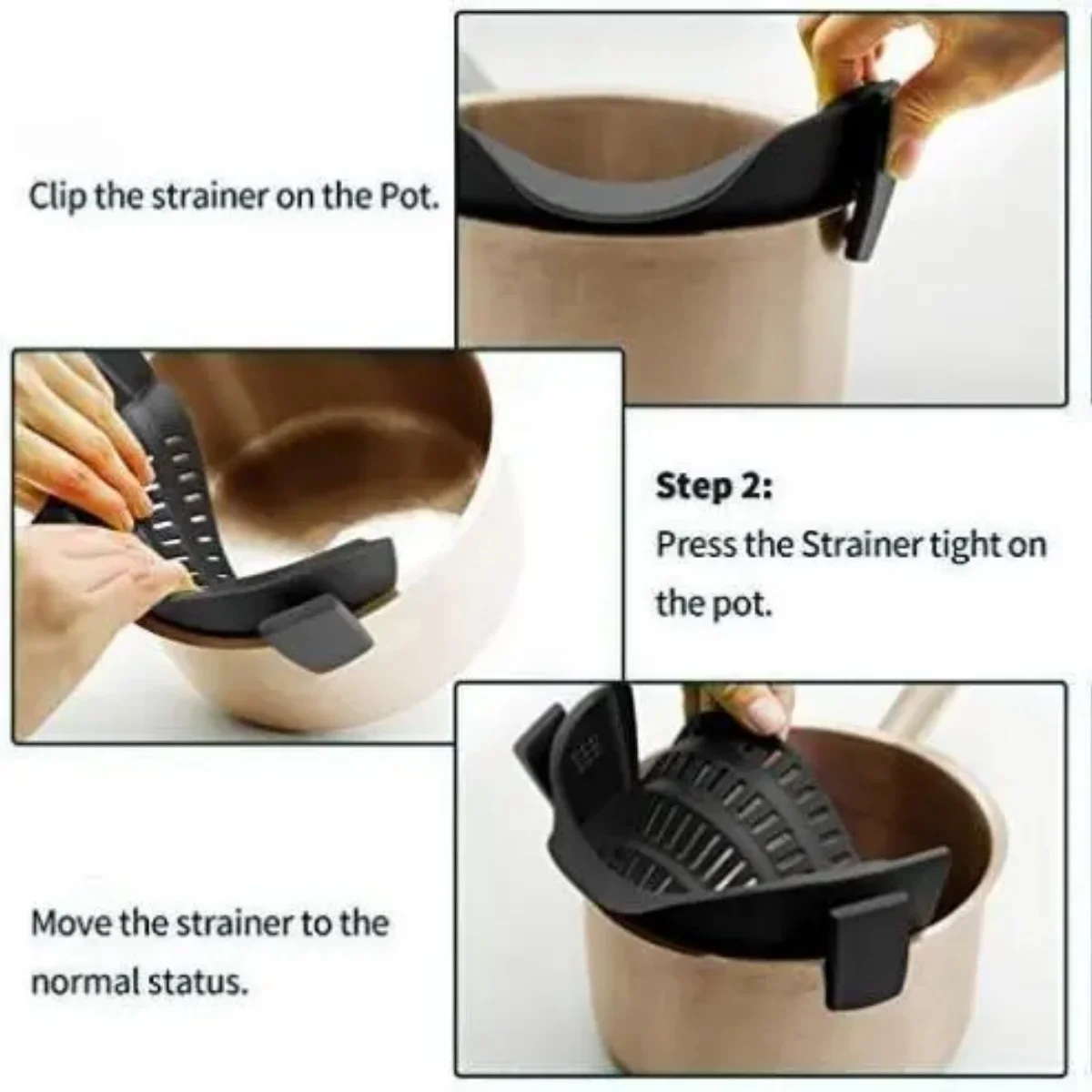 Silicone Clip-On Strainer 4