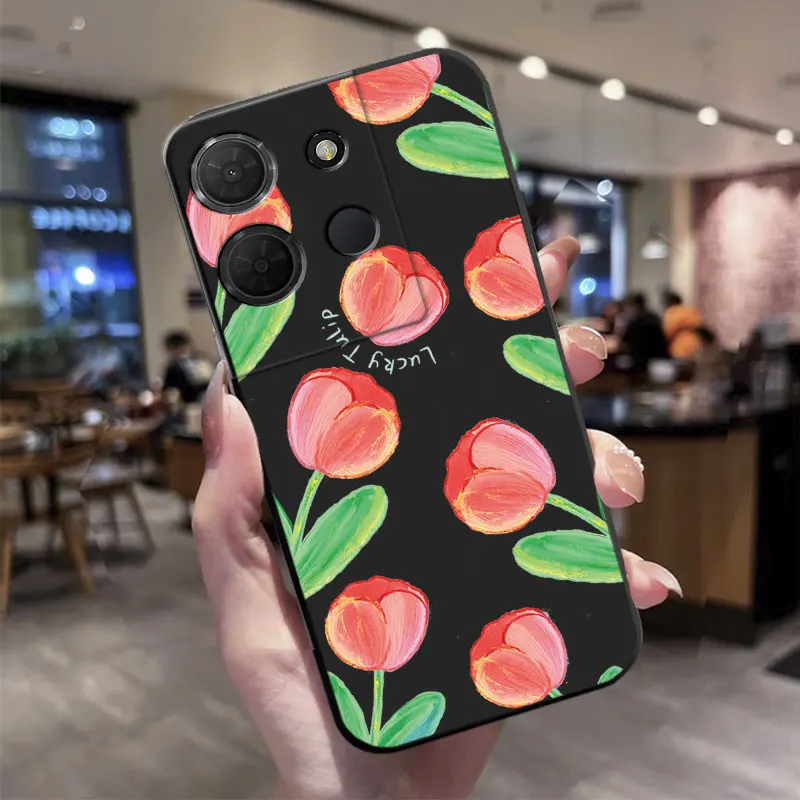 Cute Cartoon Butterfly Flower Pattern TPU Soft Silicone Phone Case