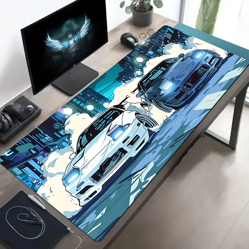 Supersized Sports Car Design Desk Mat – Non-Slip, Washable Mouse Pad