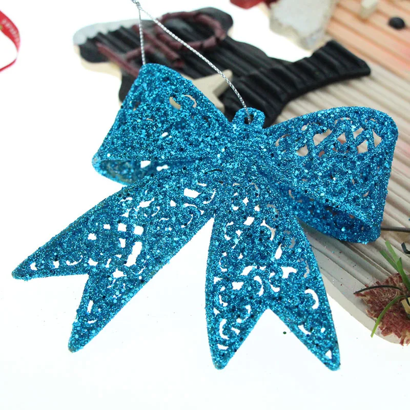 thumbnail image 1 of Adornos navideños 11CM Lazo de color dorado en polvo Corona de árbol de Navidad Colgante pequeño de ratán Accesorios para ventanas de hoteles y centros comerciales, 1 of 5