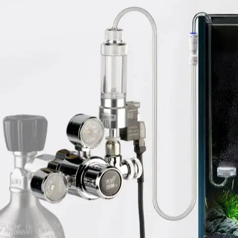 

DIY Аквариум CO2 регулятор, магнитный комплект соленоида, проверить аксессуары, CO2 реактор, генератор системы аквариумные аксессуары