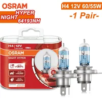 OSRAM H4 12V 60/55W NIGHT HYPER 9003 HB2 64193NH Car Upgrade Halogen Headlight +130% More Bright Original Quality Lamps P43t 1