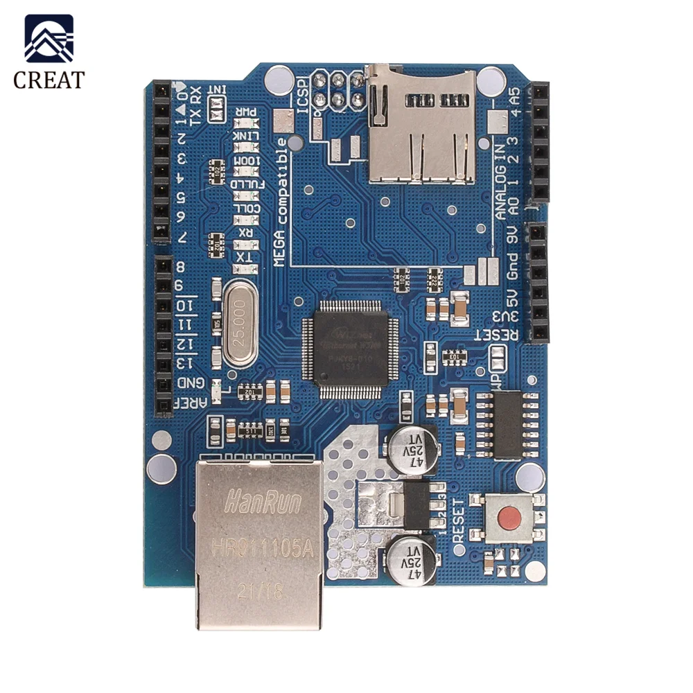 Mega2560 Ethernet Shield W5100 Mega 2560 R3 Scheda Di Espansione Di Rete Per Arduino