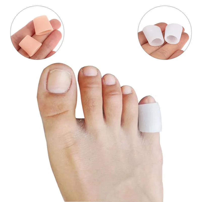 Silicone gel little toe tube corns blisters corrector pinkie protector gel bunion toe separadores dedos del pie silicona