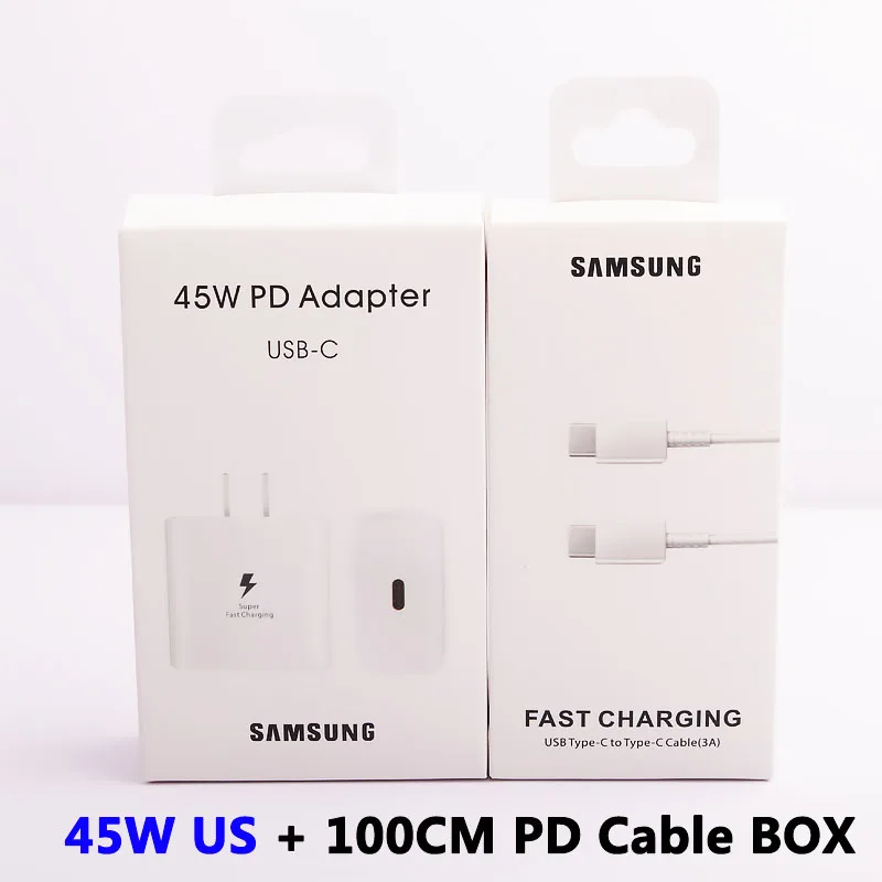 Original Samsung S20 S22 Ultra 45W Surper Fast Charger PD Quick Charge Adapter TypeC For Galaxy S20Plus Note 10+ A90 A80 Tab S7+ baseus 65w Chargers