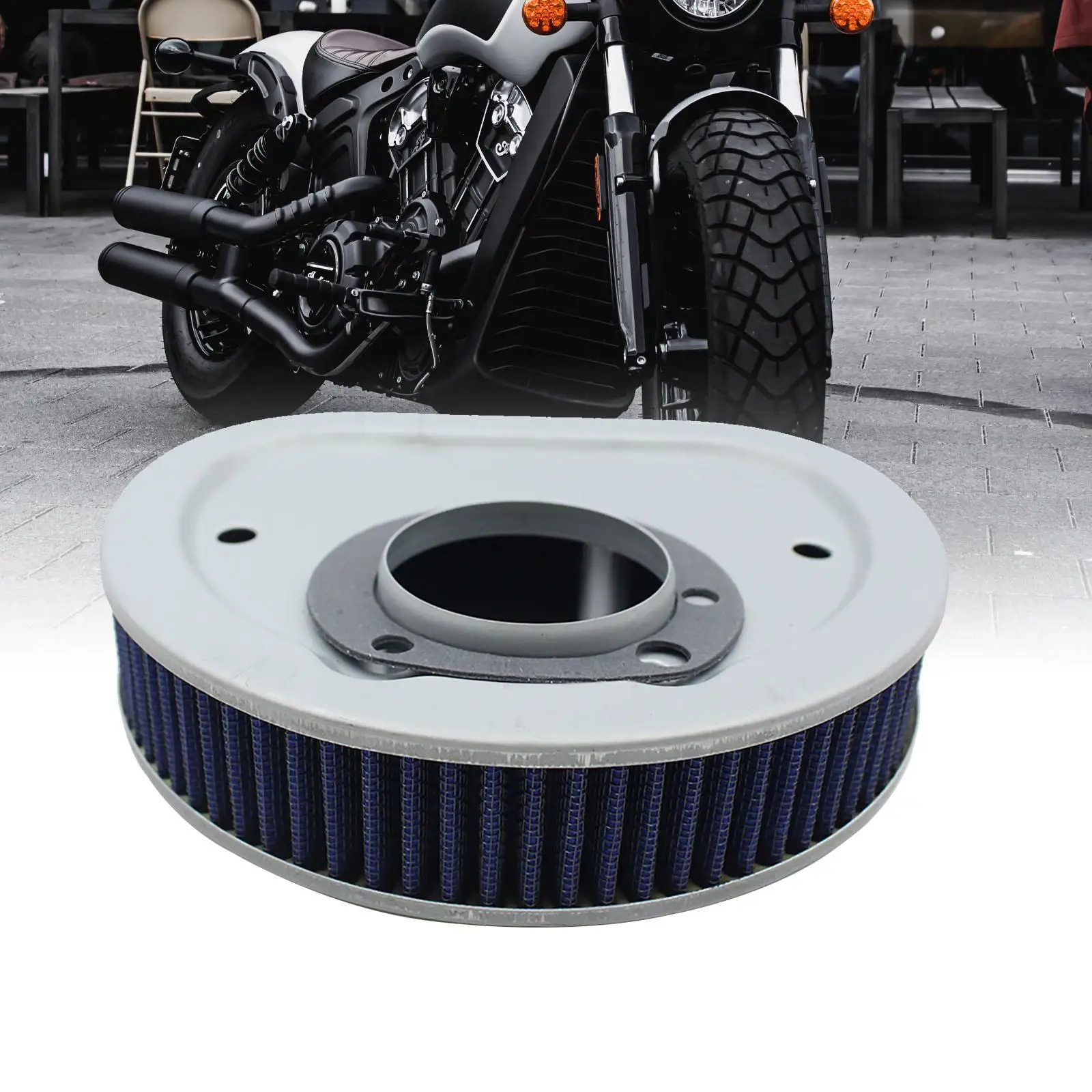 Motorcycle Air Filter Direct Replace Easy to Install Round Air Cleaner Intake